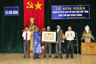  Nhà thờ Đào Doãn Thắng đón nhận Bằng di tích lịch sử văn hóa cấp tỉnh